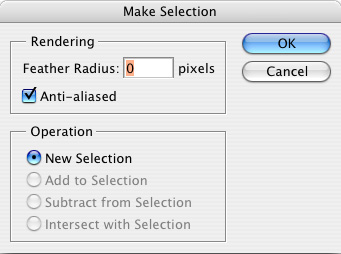 Make Selection option box